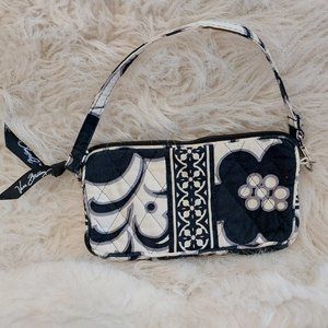 Vera Bradley Women's Black and White Mini Bag/Wristlet